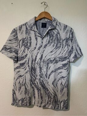 Steel & Jelly Men's Button Shirt Medium Relaxed Fit Blue